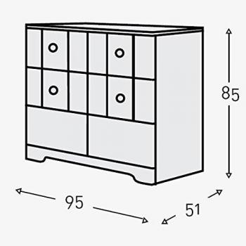 Micuna CO-1415 Plus - Cajonera, color blanco