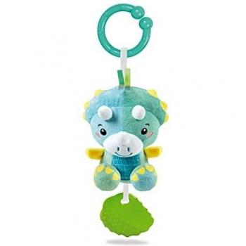 Clementoni-17353 - Sonajero blandito Dinosaurio - sonajero bebé a partir de 0 meses