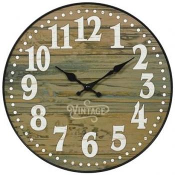 Reloj Kuken Efecto Madera Redondo 35cm