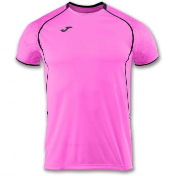 Joma Camiseta Olimpia Rosa-Negro M/C - Camiseta técnica de Manga Corta, Unisex, Rosa -