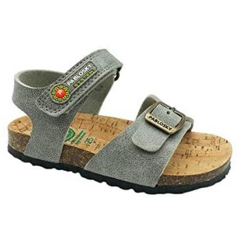 Sandalias Pablosky para Niños - Modelo Anatómico Abiertas con Cierre Adherente - Color Verde y Gris - Comodidad y Resistencia