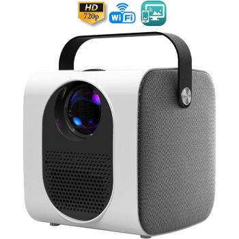 Proyector LCD Q1 Wifi HD720P con Duplicación de Pantalla para iOS y Android