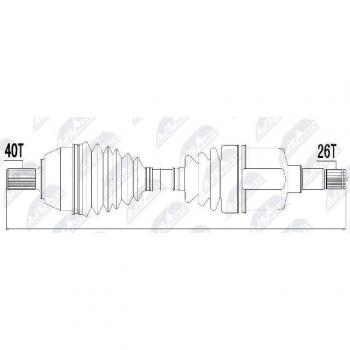 Árbol de transmisión NTY NPW-FR-050 Antriebswelle con características mejoradas