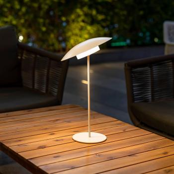 Lámpara de Mesa Portátil Newgarden Sardinia, Inalámbrica, Táctil, IP44, LED Luz Cálida 3000K, Dimensiones 15x40 cm (Ø