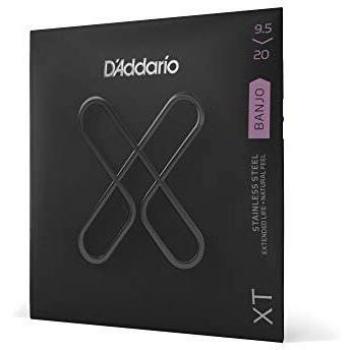 D'Addario XTJ09520, XT Banjo Guitar Strings Stainless Steel, Custom Light, 9.5-20