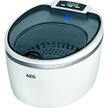 AEG 520690 Limpiador por ultrasonidos, Capacidad 600ml, Incluye Varios Soportes, 50 W, Blanco