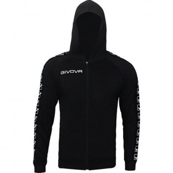 Givova Unisex Full Zip Hoodie with Stripe Band