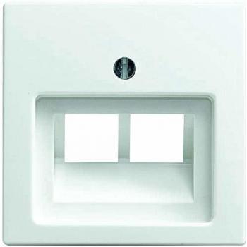 Busch-Jaeger 1803-02-914 Central Cover Plate UAE/IAE (ISDN) for 2x RJ45, balance® SI, Alpine White