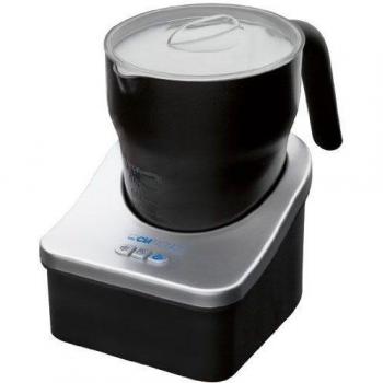 Clatronic MS 3326 - Espumador de Leche Automático y Batidora, Función Calienta Chocolate, 600W, Capacidad 750 ml, Color Negro/Inox