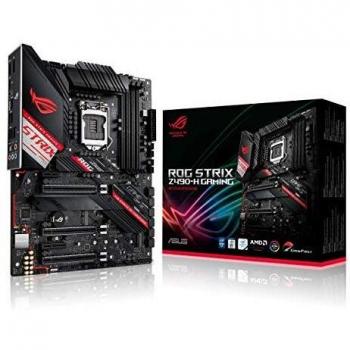 ASUS ROG STRIX Z490-H GAMING - Placa Base Gaming ATX Intel de 10a gen LGA 1200 con VRM de 14 fases, DDR4 4600, AI Overclocking, LAN 2.5 Gb Ethernet, USB 3.2 Gen 2, SATA e iluminación RGB Aura Sync