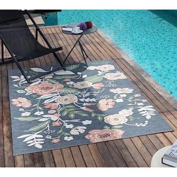 Alfombra Bohemia Multicolor y Azul Oscuro para Exterior/Interior 160 x 213 cm - Surya