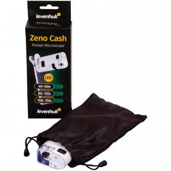 Microscopio de bolsillo Levenhuk Zeno Cash ZC12 con aumento óptico y diseño compacto