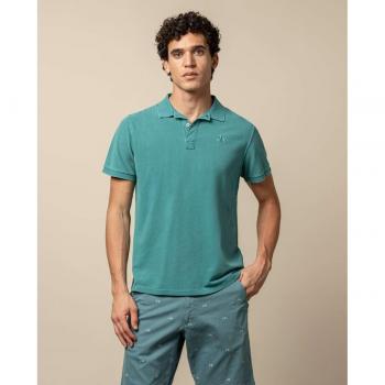 Polo de Manga Corta Scotta Garment para hombre en color azul