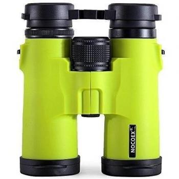 NOCOEX® 8x42 HD Prismáticos - Binoculars Telescopio militar para la caza y el recorrido - Tamaño compacto plegable - arriba claro grande Vision - verde de hierba