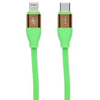 Cable de carga y datos USB-A a Lightning 20W, 1m, color verde