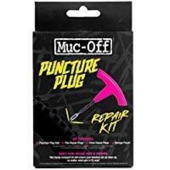 Muc-Off Puncture Plug Repair Kit - Puncture Repair Kit For Tubeless Bike Tyres - Includes 2-in-1 Puncture Plug/Reamer Tool, 10 Puncture Plugs & Pouch