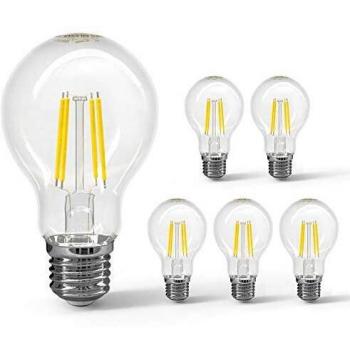 Bombilla LED Filament Retro A60 E27 8W Blanco Frio 6500K - Pack de 5 Unidades