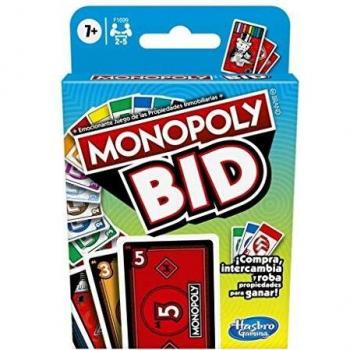 Monopoly Bid: Juego de Cartas Estratégico para Niños y Familias, Edición Hasbro