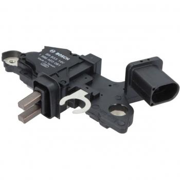 Regulador del generador y alternador BOSCH 1 986 AE0 081, compatible con sistemas eléctricos de vehículos, diseñado para mantener un voltaje constante, fácil instalación, alta durabilidad y eficiencia en la regulación de energía