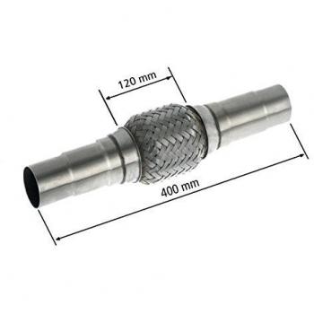 Unión flexible de escape HJS 83 00 8562, tubo flexible escalonado de acero inoxidable con conexión interlock