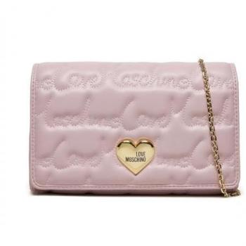 Love Moschino Pink Quilted Shoulder Bag with Chain for Women