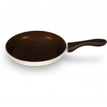 Lamart K2652 MB - Sartén para freír, de cerámica, 26 cm, color blanco y marrón