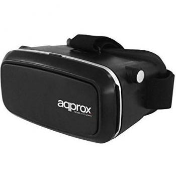 Approx APPVR02 - Gafas de Realidad Virtual para Smartphones 3.5-5.5/8.8-13.9CM, Distancia Foco/Pupila Ajustables, Lentes Resina Óptica, Color Negro