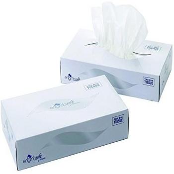 Q-Connect MSF100 Facial Tissue, 2-Ply, 240 mm x 275 mm, color blanco