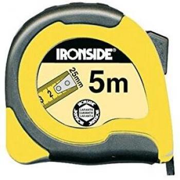 Ironside M261507 - Flexometro abs caucho con freno 5mx25mm