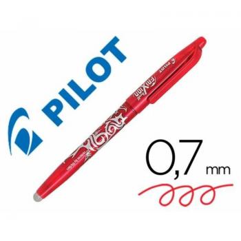 Bolígrafo Pilot Frixion Ball Borrable, Punta Media de 0.7 mm, Color Rojo, Presentación en Blister