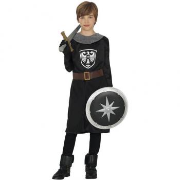 Disfraz de Caballero Medieval negro para niño