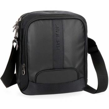 Pepe Jeans Bromley Bolso Bandolera, 27 cm, 4.75 litros, Negro