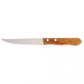 Cuchillo para Carne Amefa Steak, Mango de Madera, Acero Inoxidable, 20.5 cm, Pack de 12 Unidades