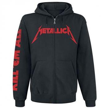 Metallica Kill 'Em All Album Black Zipper Hoodie - XXL - 80% Cotton, 20% Polyester