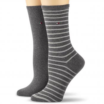 Tommy Hilfiger 443015001 Calcetines, Mujer, Gris