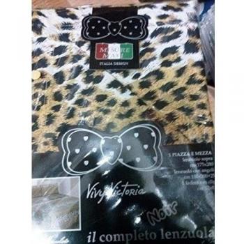 Vivy Victoria de ropa de cama completo Juego de leopardo, algodón), funda para 1 sábana bajera, 1 funda de edredón y 1 funda de almohada