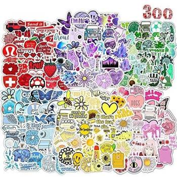 Pegatinas 300 Piezas Stickers de Graffiti Aesthetic de Colores Impermeable Vinilo Pegatinas Decorativas para Ordenador Portátil Teléfonos Moviles Macbook Skateboard Taza Botella Agua Maletas Casco etc