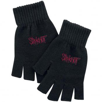 Slipknot Logo Guantes sin dedos Negro
