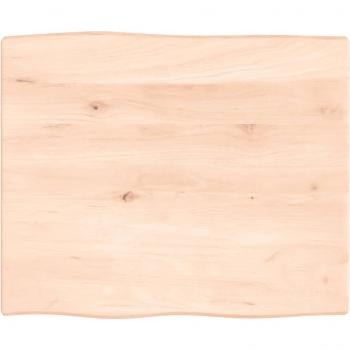 Tablero de mesa madera maciza roble borde natural 60x50x2 cm sin tratar