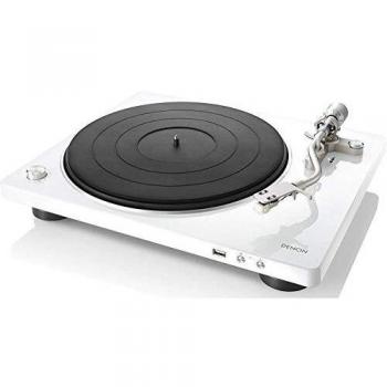 Denon DP-450USB Belt-Drive Turntable with USB Port and Built-In Phono Equalizer - White