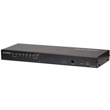 ATEN KH1508A 8 Port Cat 5 High-Density KVM Switch with PS2/USB Console - Black