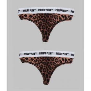Philipp Plein Women's Brown Cotton Underwear Bi-Pack - Size XL