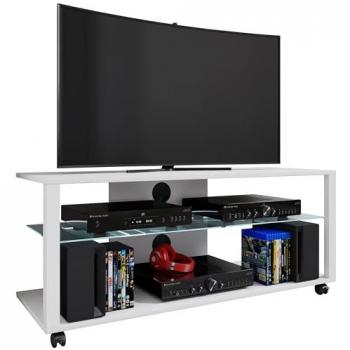 Lowboard TV de Madera Folas XL con Ruedas y Almacenamiento, Medidas 115 x 40 x 45 cm