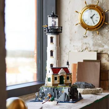 LEGO Ideas 21335 Motorized Lighthouse Building Kit with Light-up Function and Marine Minifigures