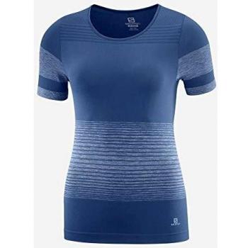 SALOMON Elevate Camiseta, Mujer, Dark Denim, XS