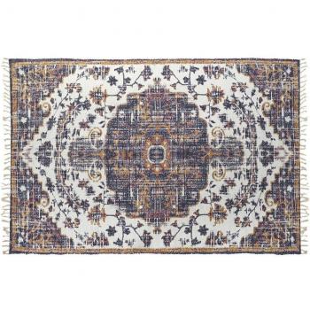 Alfombra de Chenilla de Algodón con Diseño Árabe para Decoración del Hogar