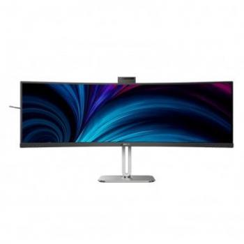 Philips 49B2U6903CH/00 48.8 Curved Dual QHD Monitor with Webcam, HDMI, DisplayPort, USB-C, Thunderbolt 4