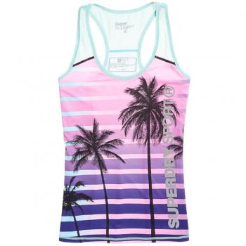 Superdry SD Sport Fitted Mesh, Camiseta de Tirantes para Mujer, Multicolor
