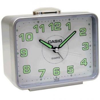 CASIO 10106 TQ-218-8 - Reloj Despertador analógico Gris