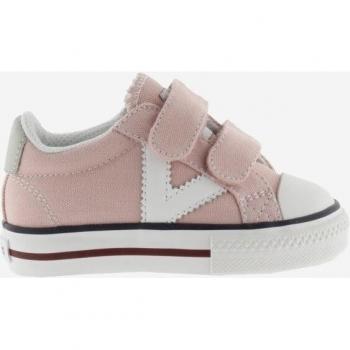 Victoria Tribu Girls' Canvas Sneakers with Contrast Logo and Velcro Straps